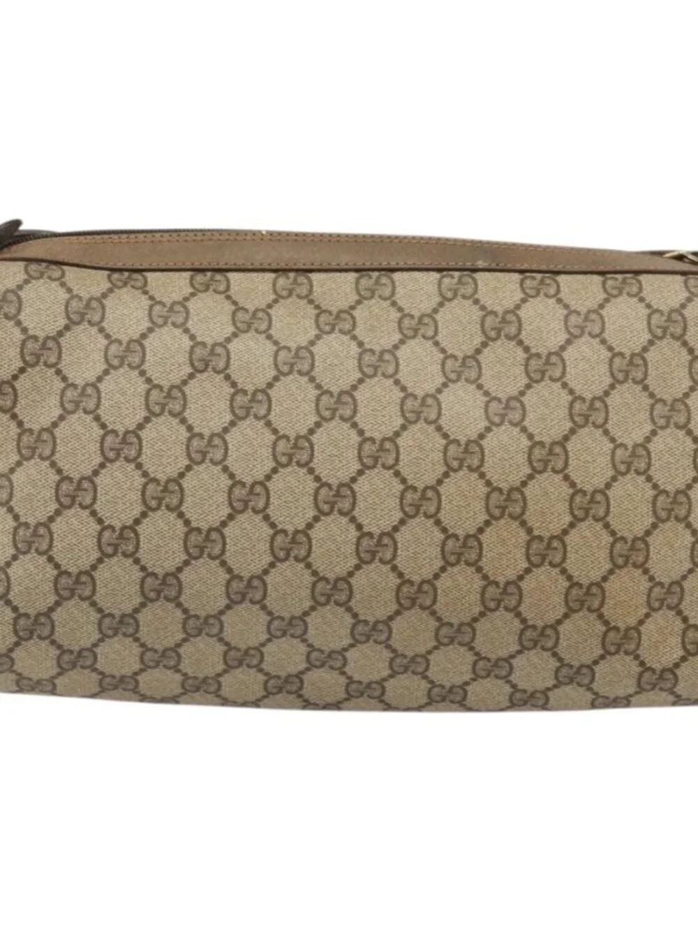 GUCCI GG Supreme Web Sherry Line Bag PVC Beige Gold 89 02 017 Auth 169674 - Picture 3 of 16